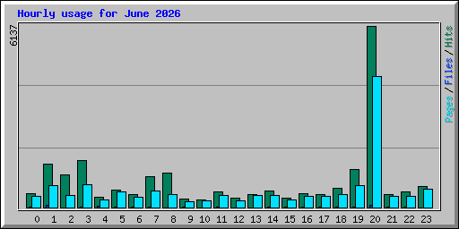 Hourly usage for June 2026
