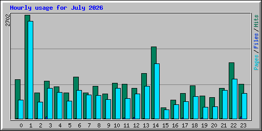 Hourly usage for July 2026